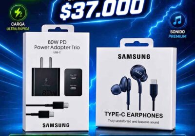VENDO CARGADOR ORIGINAL SAMSUNG Y AURICULARES TIPO C