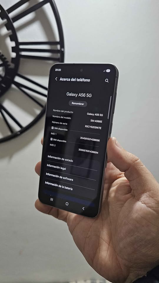 Vendo Samsung A56 libre 256gb 8ram , IMPECABLE , NO PERMUTO