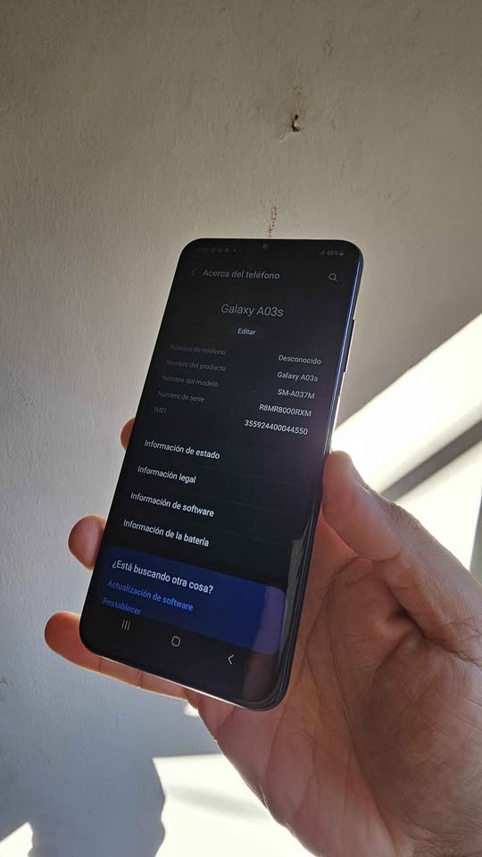 Vendo Samsung A03s libre 64gb 4ram huella , IMPECABLE , NO PERMUTO