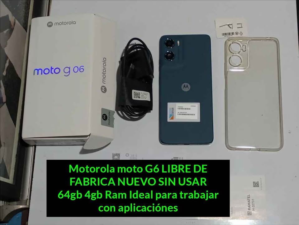 Celular Motorola moto G6 NUEVO SIN USAR LIBRE DE FABRICA $200000 retira x villa Ballester