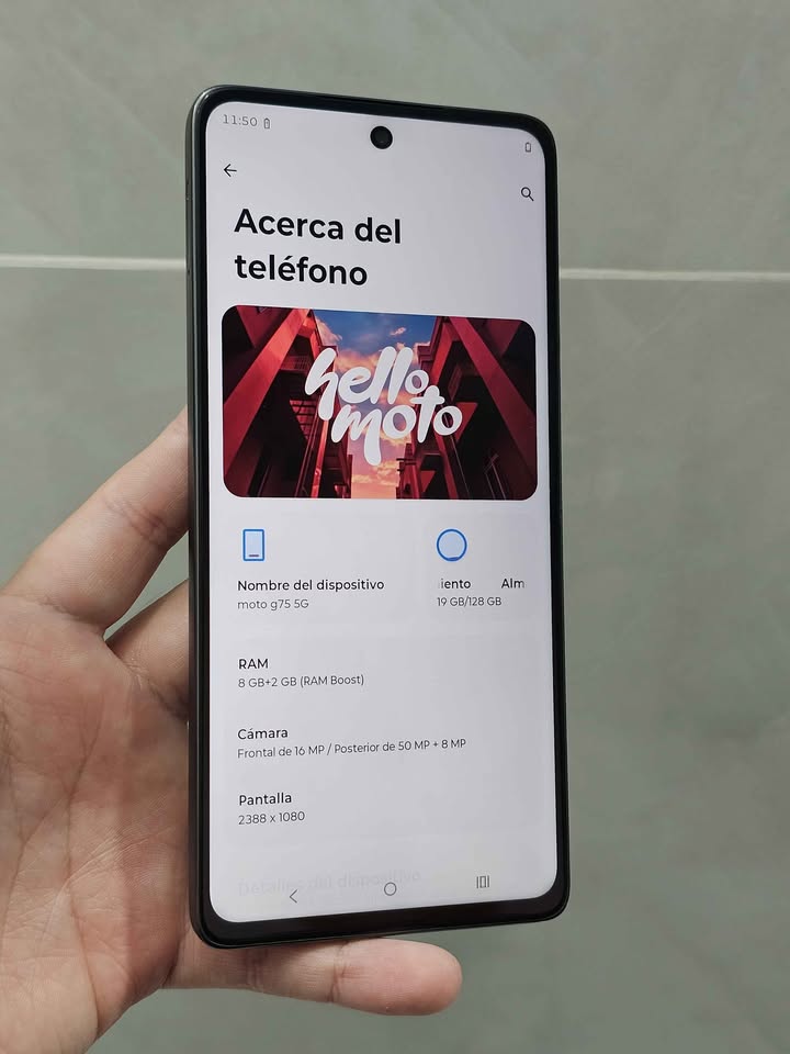 Motorola G75 5G, Libre Esim, 128gb/8gb de ram.