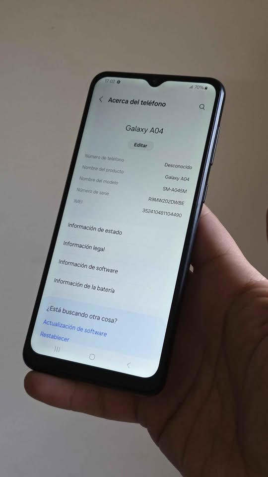 Vendo Samsung A04 libre 64gb 4ram huella , IMPECABLE , NO PERMUTO