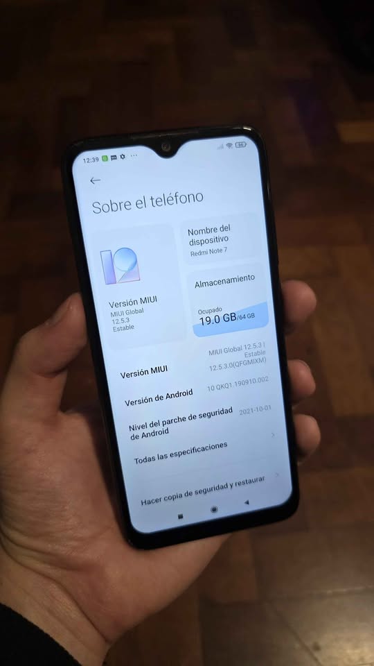 XIAOMI REDMI NOTE 7 LIBRE 64GB 4GB RAM ANDROID 10 EN BUENAS CONDICIONES