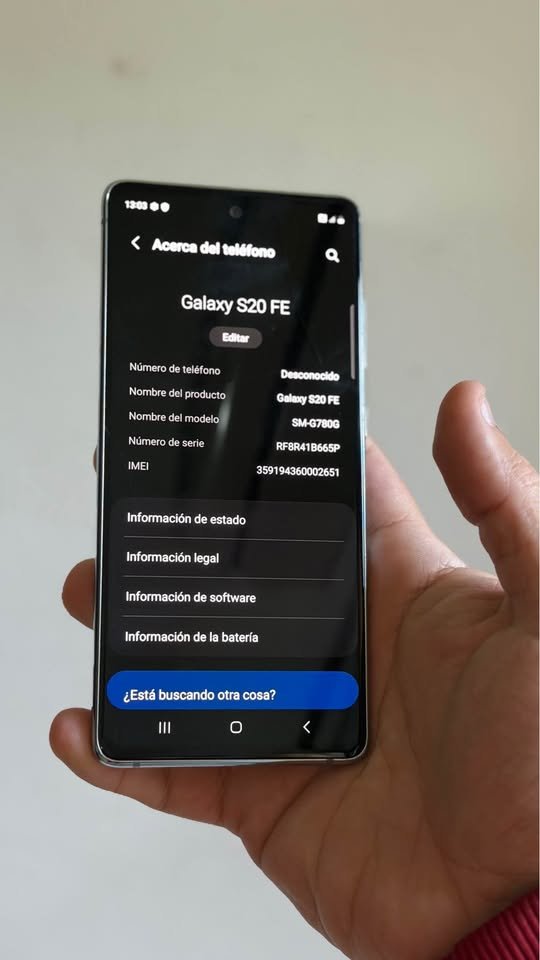 Vendo Samsung S20FE LIBRE 128gb 6ram NFC , MÍNIMO DETALLE VIDRIO , NO PERMUTO