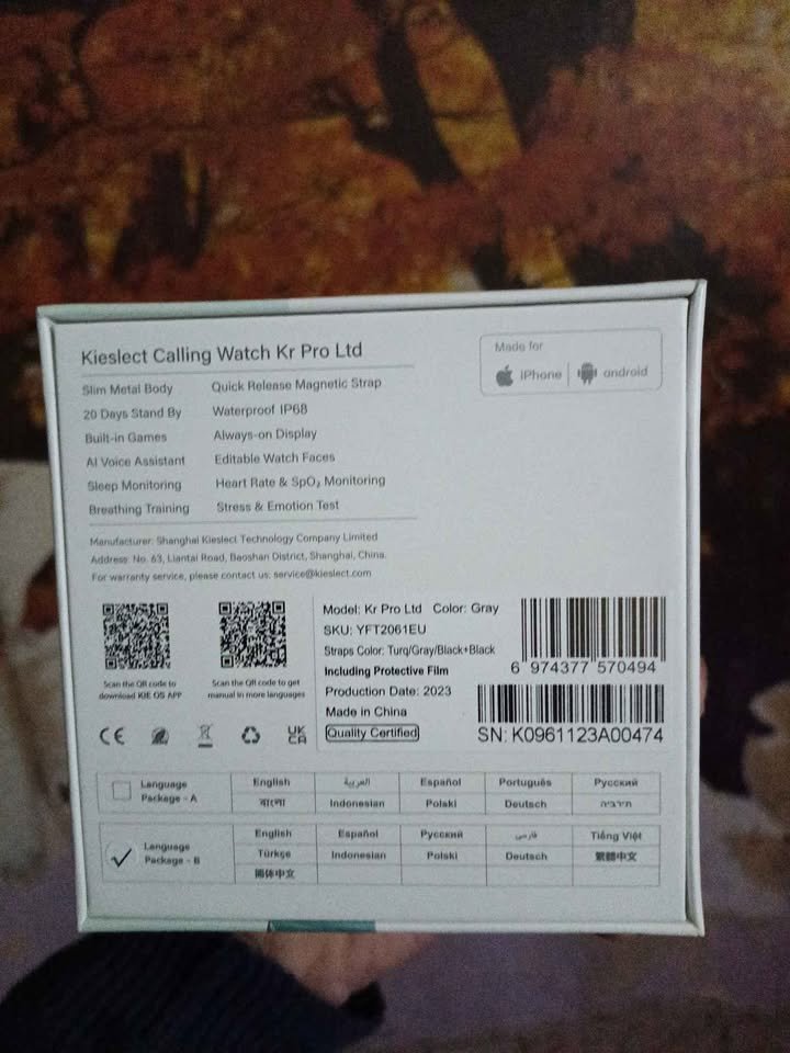 Smartwatch Kieslect Kr pro LTD Leer Descripción