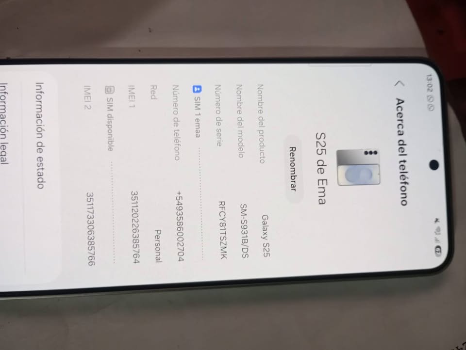 Vendo Samsung Galaxys S25 256GB 12 RAM única mano como nuevo nunca se le cambio modulo