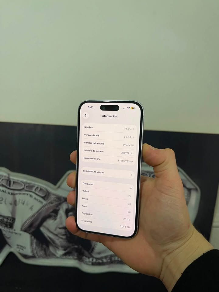 iPhone 15 128Gb 100% Batería