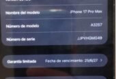 iPhone 17 Pro Max 256 completo en caja, excelente estado, en garantía.