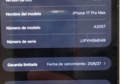 iPhone 17 Pro Max 256 completo en caja, excelente estado, en garantía.
