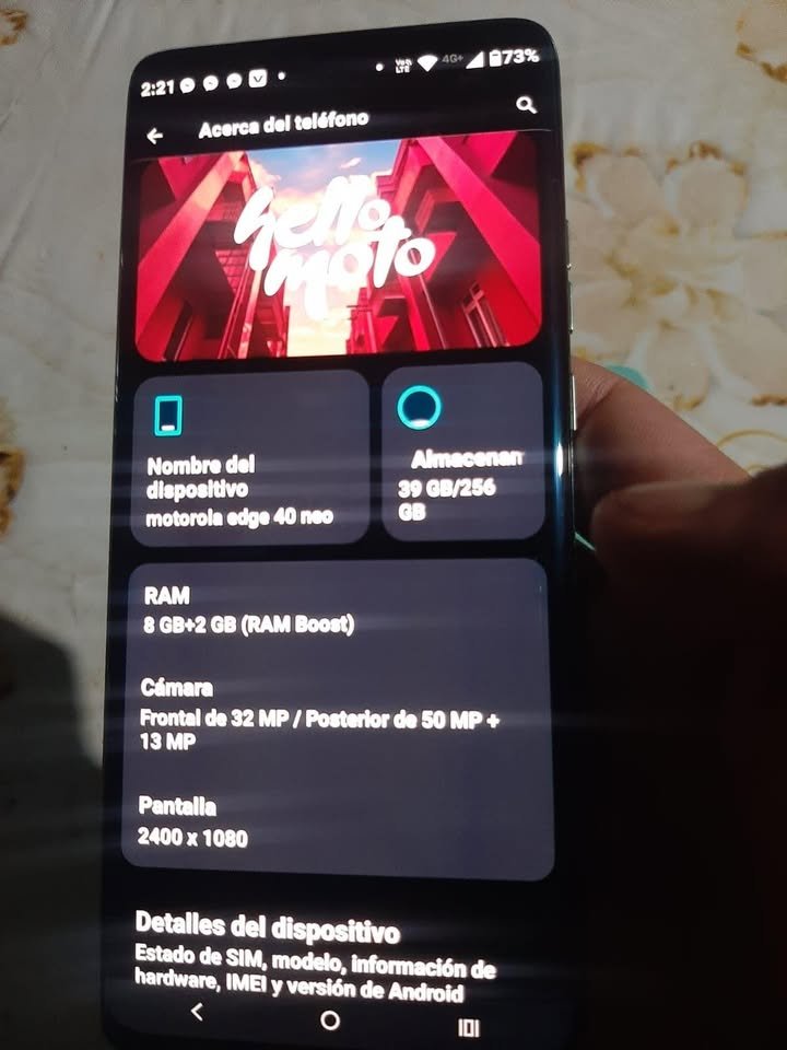 MOTO EDGUE 40 NEO 10 GB DE RAM 128 , ANDROID 15 245 MIL ♥️