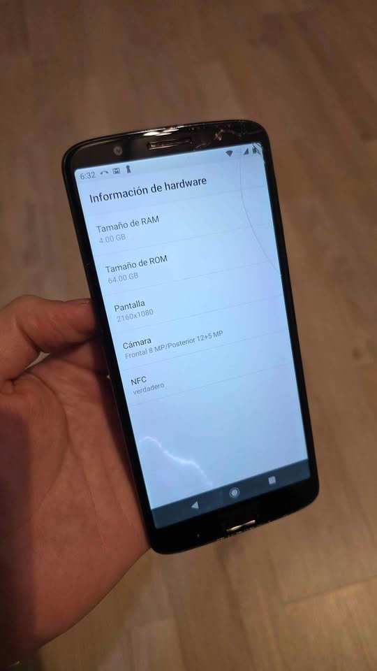 MOTO G6 PLUS LIBRE 64GB 4GB RAM ANDROID 9 ASTILLADO