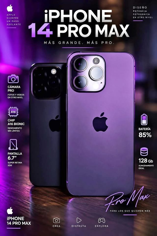 LÍQUIDO 14 pro Max mínimo detalle info MP