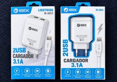 Cargador con cable Iphone 3.1A Ibek!!! carga rapida !!