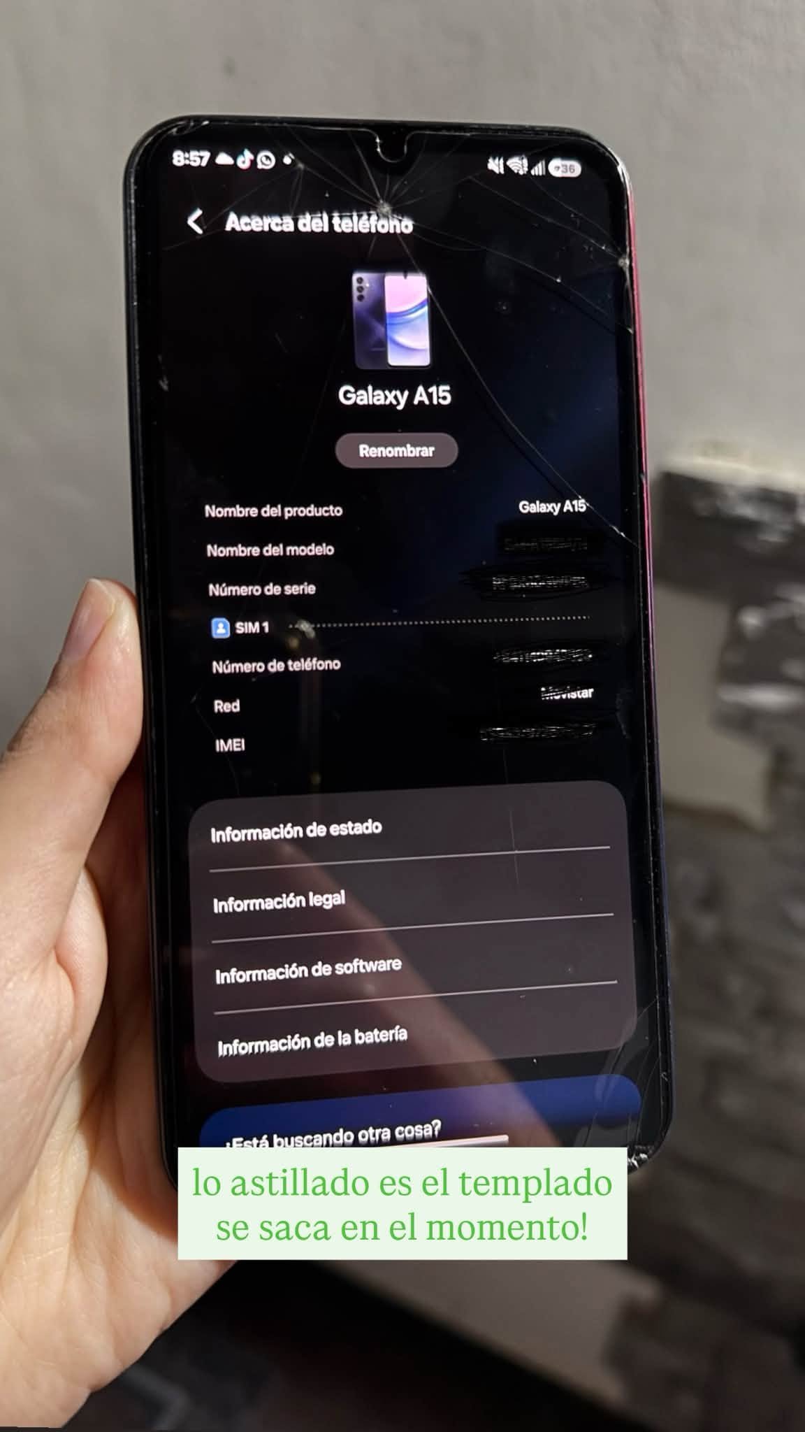Samsung A15 impecable